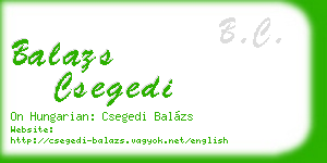 balazs csegedi business card